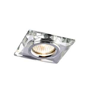 Crystal Downlight Chamfered Square Rim Only Clear, IL30800 REQUIRED TO COMPLETE THE ITEM, Cut Out: 62mm