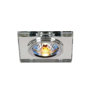 Crystal Downlight Shallow Square Rim Only Clear, IL30800 REQUIRED TO COMPLETE THE ITEM, Cut Out: 62mm