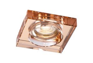 Crystal Downlight Deep Square Rim Only Rose Gold, IL30800 REQUIRED TO COMPLETE THE ITEM, Cut Out: 62mm