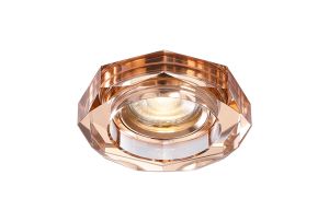 Crystal Downlight Deep Octagonal Rim Only Rose Gold, IL30800 REQUIRED TO COMPLETE THE ITEM, Cut Out: 62mm