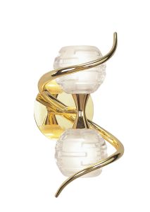 Dali Wall Lamp 2 Switched Light G9, Polished Brass