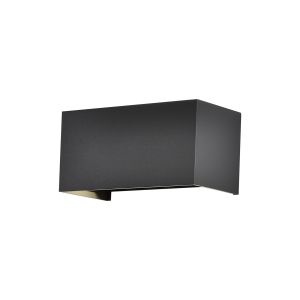 Davos Rectangle Wall Lamp, 4 x 6W LED, 3000K, 2200lm, IP54, Sand Black, 3yrs Warranty