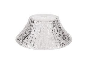 Davvid Round 38cm Patterned Clear Glass (J), Lampshade