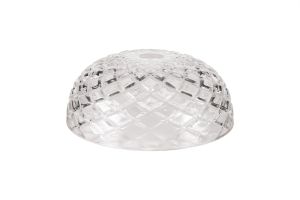 Davvid Flat Round 30cm Patterned Clear Glass (L), Lampshade