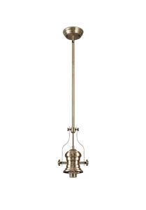 Davvid (FRAME ONLY) Pendant, 1 x E27, Antique Brass
