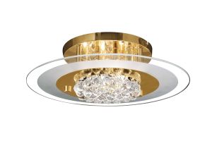 Delmar Flush Round 6 Light G9 French Gold/Glass/Crystal