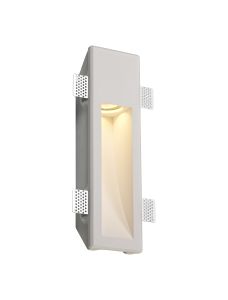 Diana Medium Recessed Wall Lamp, 1 x GU10, White Paintable Gypsum, Cut Out: L:353mmxW:103mm