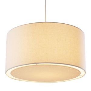 Edward E27 Non Electric Ccrain Linen Shade & Matching Fabric Diffuser (Shade Only)