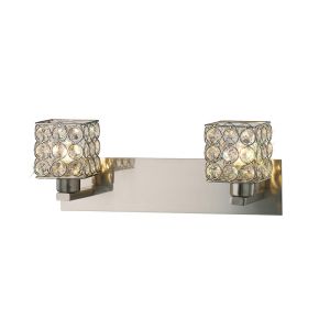 Elsa Wall Lamp 2 Light G9 Satin Nickel/Crystal