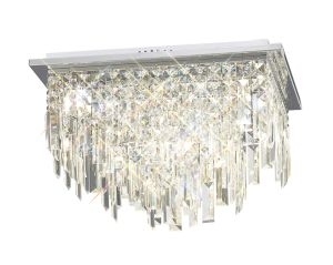 Esencia Ceiling Square 6 Light G9 Polished Chrome/Crystal