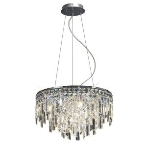 Esencia Pendant Round 6 Light G9 Polished Chrome/Crystal