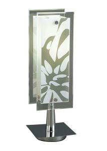 Euphoria Table Lamp 1 Light E27, Polished Chrome/Opal White Glass