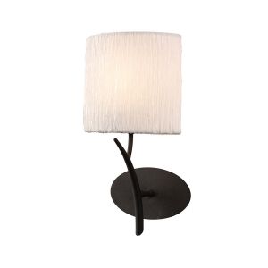 Eve Wall Lamp 1 Light E27, Anthracite With White Oval Shade