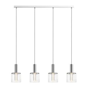 Zeus 4 Light Integrated LED, 360lm, 5W, Double Insulated Adjustable Polished Chrome Pendant