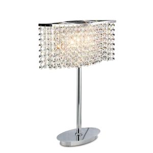 Fabio Table Lamp 2 Light G9 Polished Chrome/Crystal