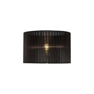 Florence Round Organza Shade Black 360mm x 230mm, Suitable For Table Lamp