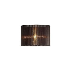 Florence Round Organza Shade Black 380mm x 260mm, Suitable For Floor Lamp