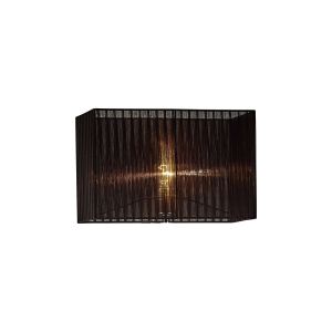 Florence Rectangle Organza Shade,  400x210x260mm, Black, For Floor Lamp