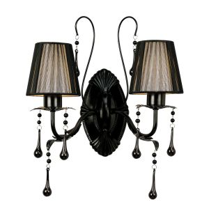 Flur Wall Lamp 2 Light E14 Black