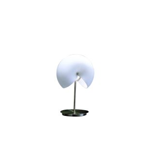 Fosil Table Lamp 2 Light G9, Satin Nickel/Frosted White Glass