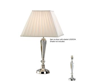 Freya Crystal Table Lamp WITHOUT SHADE 1 Light E27 Silver Finish