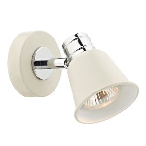 Fry 1 Light GU10 Ccrain With Polished Chrome Detail Adjustable Wall Spotlight