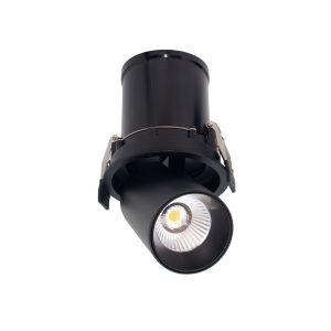 Garda Retractable Recessed Swivel Spotlight, 12W, 2700K, 1020lm, Black, Cut Out 84mm, Driver Included, Driver Included, 3yrs Warranty