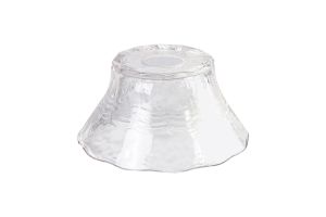 Gilda Curved Bell 17.5cm Wave Patterned Clear Glass Lampshade