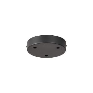 Hayes 3 Hole 12cm Round Ceiling Plate Satin Black