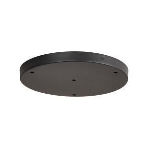 Hayes 4 Hole 28cm Round Ceiling Plate Satin Black
