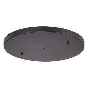 Hayes No Hole 40cm Round Ceiling Plate Satin Black