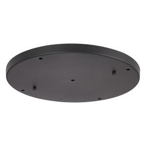 Hayes 5 Hole 40cm Round Ceiling Plate Satin Black