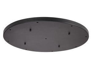 Hayes 9 Hole 60cm Round Ceiling Plate Satin Black