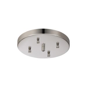 Hayes No Hole 23cm Heavy Duty Round Ceiling Plate Polished Nickel