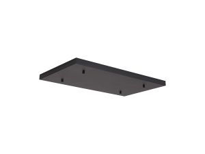 Hayes No Hole 550mm x 320mm Linear Rectangle Ceiling Plate Satin Black