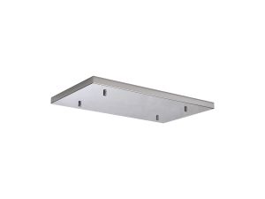 Hayes No Hole 550mm x 320mm Linear Rectangle Ceiling Plate Polished Chrome