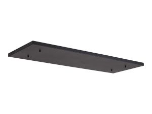 Hayes No Hole 1100mm x 400mm Linear Rectangle Ceiling Plate Satin Black