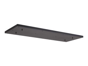 Hayes 12 Hole 1100mm x 400mm Linear Rectangle Ceiling Plate Satin Black
