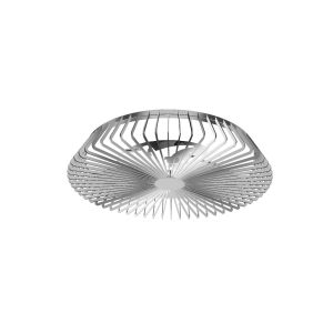 Himalaya 70W LED Dimmable Ceiling Light With Built-In 35W DC Reversible Fan, Remote, APP & Alexa/Google Voice Control, 4900lm, Silver, 5yrs Warranty