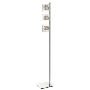 Zante 3 Light Floor Lamp G9 Polished Chrome, Double Insulated With In-Line Foot Switch