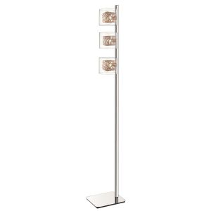 Zante 3 Light Floor Lamp G9 Copper, Double Insulated With In-Line Foot Switch