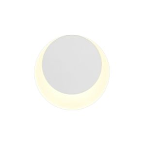 Horsley Magnetic Base Wall Lamp, 12W LED 3000K 498lm, 15/19cm Round Top Offset, Sand White/Acrylic Frosted Diffuser