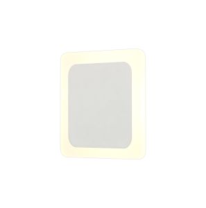 Horsley Magnetic Base Wall Lamp, 12W LED 3000K 498lm, 15/19cm Square Centre, Sand White/Acrylic Frosted Diffuser