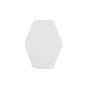 Horsley Magnetic Base Wall Lamp, 12W LED 3000K 498lm, 20/19cm Horizontal Hexagonal Centre, Sand White/Acrylic Frosted Diffuser