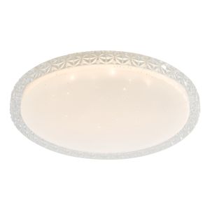 Iben 18W Integrated LED 1320lm White Acrylic Flush Ceiling Light With Colour Changing LED