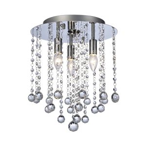 Ibis Ceiling Without Shade 3 Light E14 Polished Chrome/Crystal