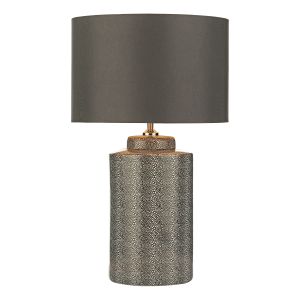 Igor 1 Light E27 Grey Shagreen Table Lamp With Inline Switch (Base Only)