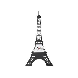 (DH) Infinity Eiffel Tower Clock Black