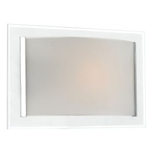 Inverse Single Wall Light Polished Chrome/Frosted Glass Finish Switched
