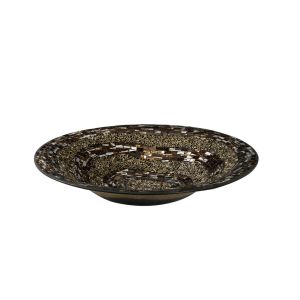 (DH) Ira Mosaic Platter Brown/French Gold